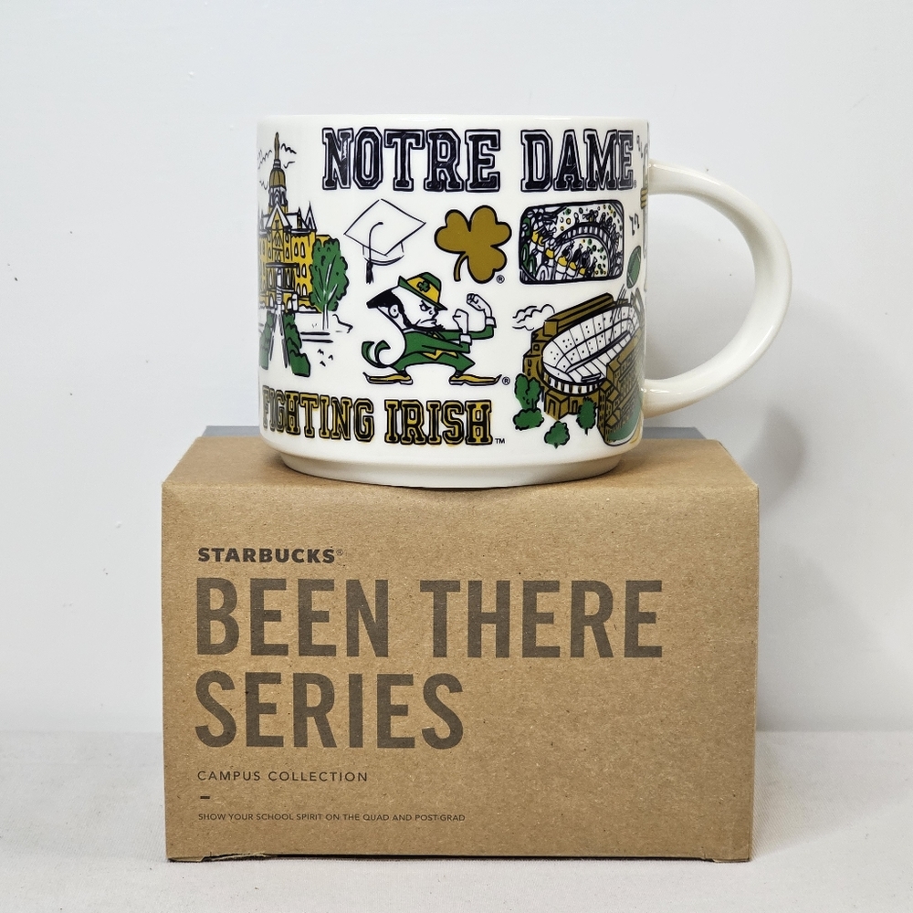Starbucks Been There Series Notre Dame Fightin Irish Campus Mug Cup Football New
